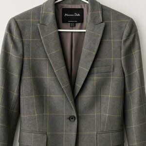 Massimo Dutti Gray Textured Jacket